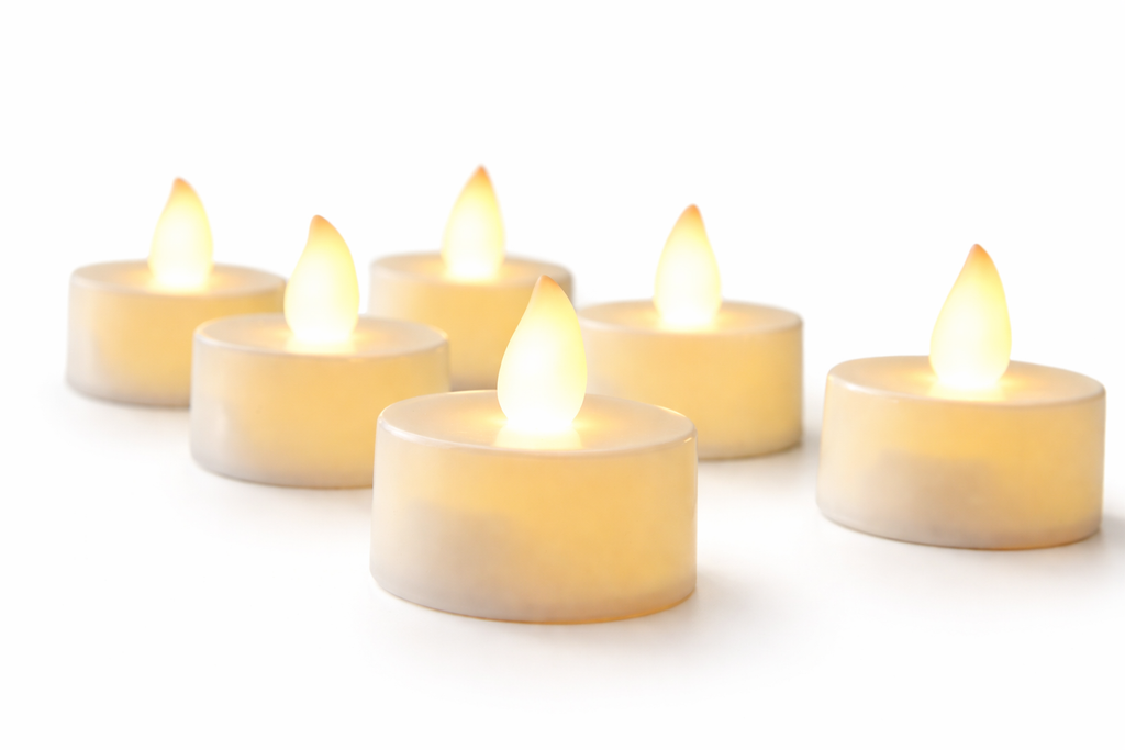 LED Candle Diya Lights – Pack of 6 | Flameless Decorative Diya for Home & Festival Decoration