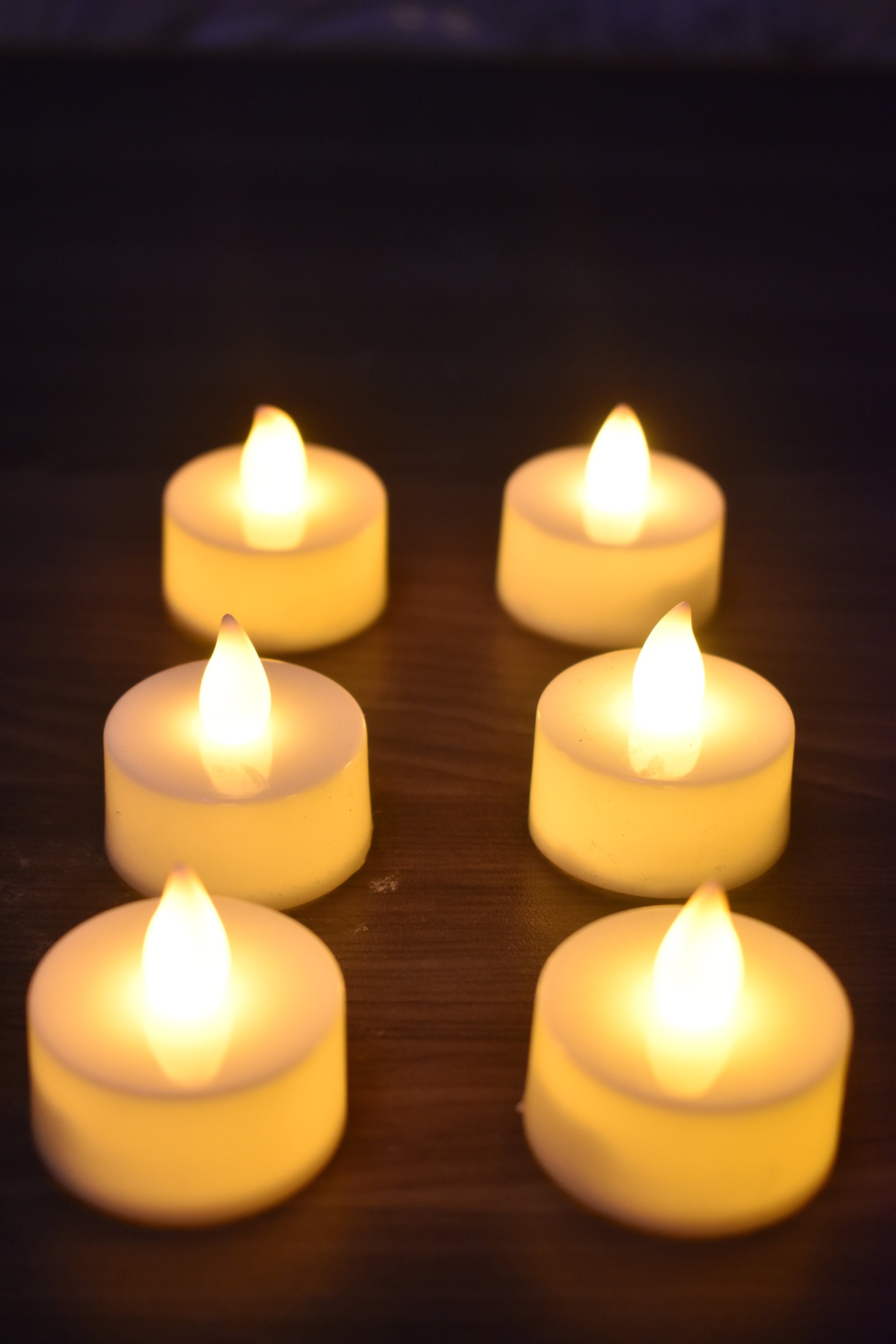 LED Candle Diya Lights – Pack of 6 | Flameless Decorative Diya for Home & Festival Decoration